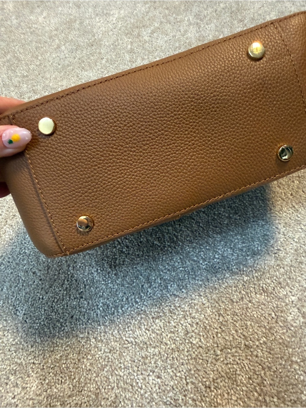 Quince Sabine Crossbody Convertible Leather Bag in Cognac - Picture 10 of 16